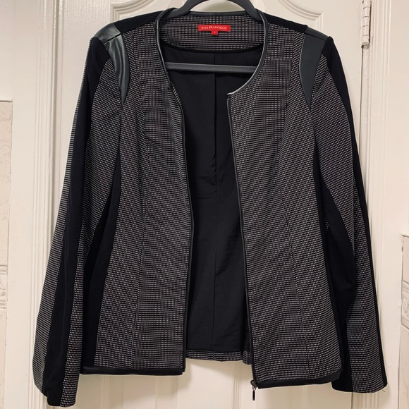 Classy office jacket, black with white dots🖤🤍 - Picture 8 of 14